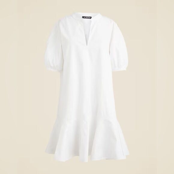 NWT J CREW Delilah dress in cotton poplin in white - Picture 4 of 8